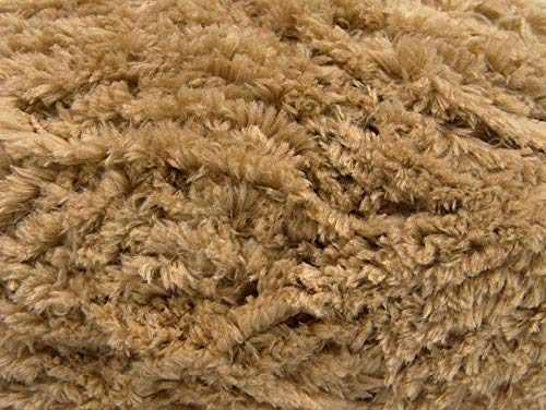 Soft Light Brown Panda Fuzzy Plush Yarn - 100g/87yds for Knitting, Crochet & DIY Crafts - Perfect for Baby Blankets, Amigurumi & Cozy Winter Accessories