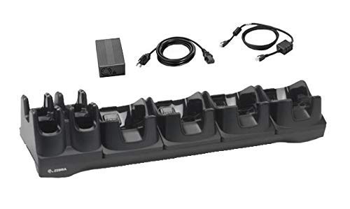Certified Refurbished Zebra Enterprise CRD-TC8X-5SE4BC-01 4-Slot Ethernet Cradle with Spare Battery for TC8000 Touch Mobile Computer - Includes Power Supply, DC Cable & AC Cord | Warehouse, Retail & Logistics Charging Station