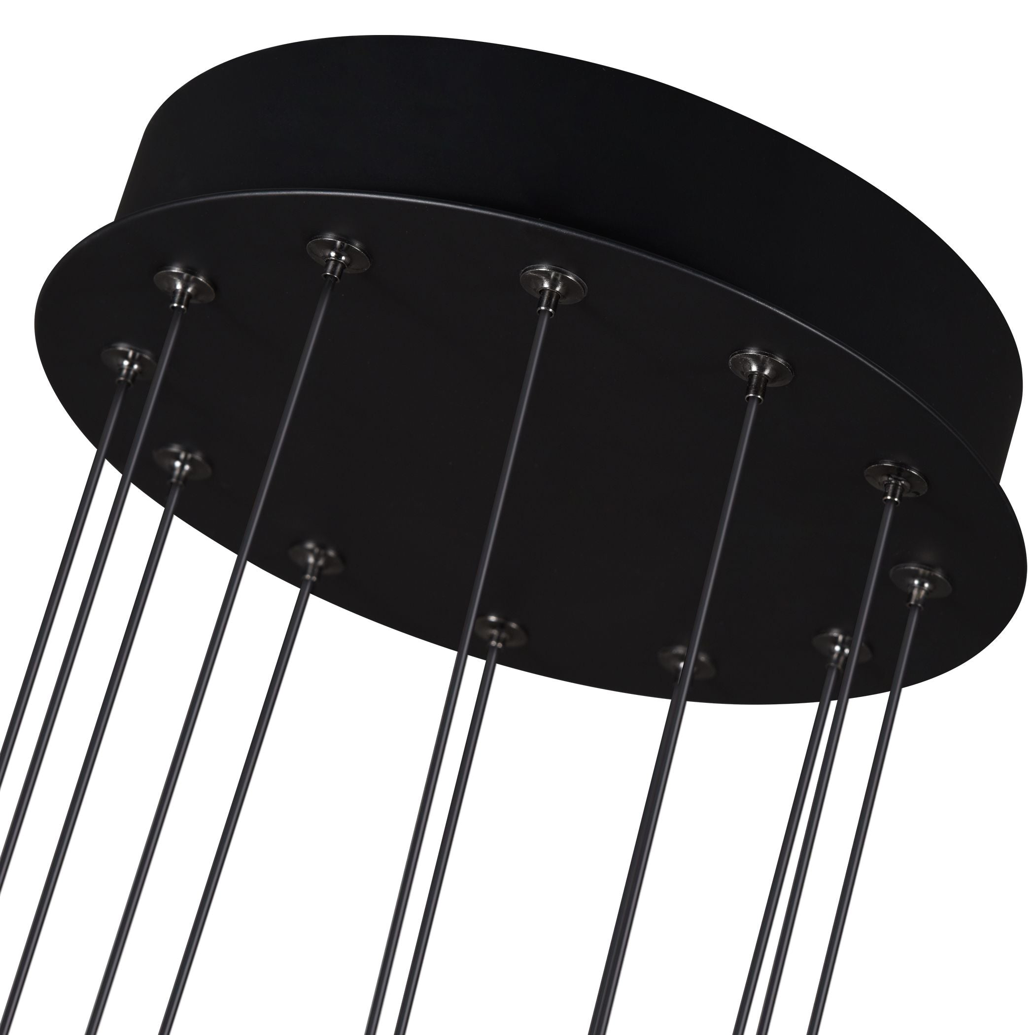 VONN Sirius 32 Inch Black LED Chandelier with Integrated Lights - Modern Ceiling Fixture for Dining Room, Bedroom, or Living Room Lighting