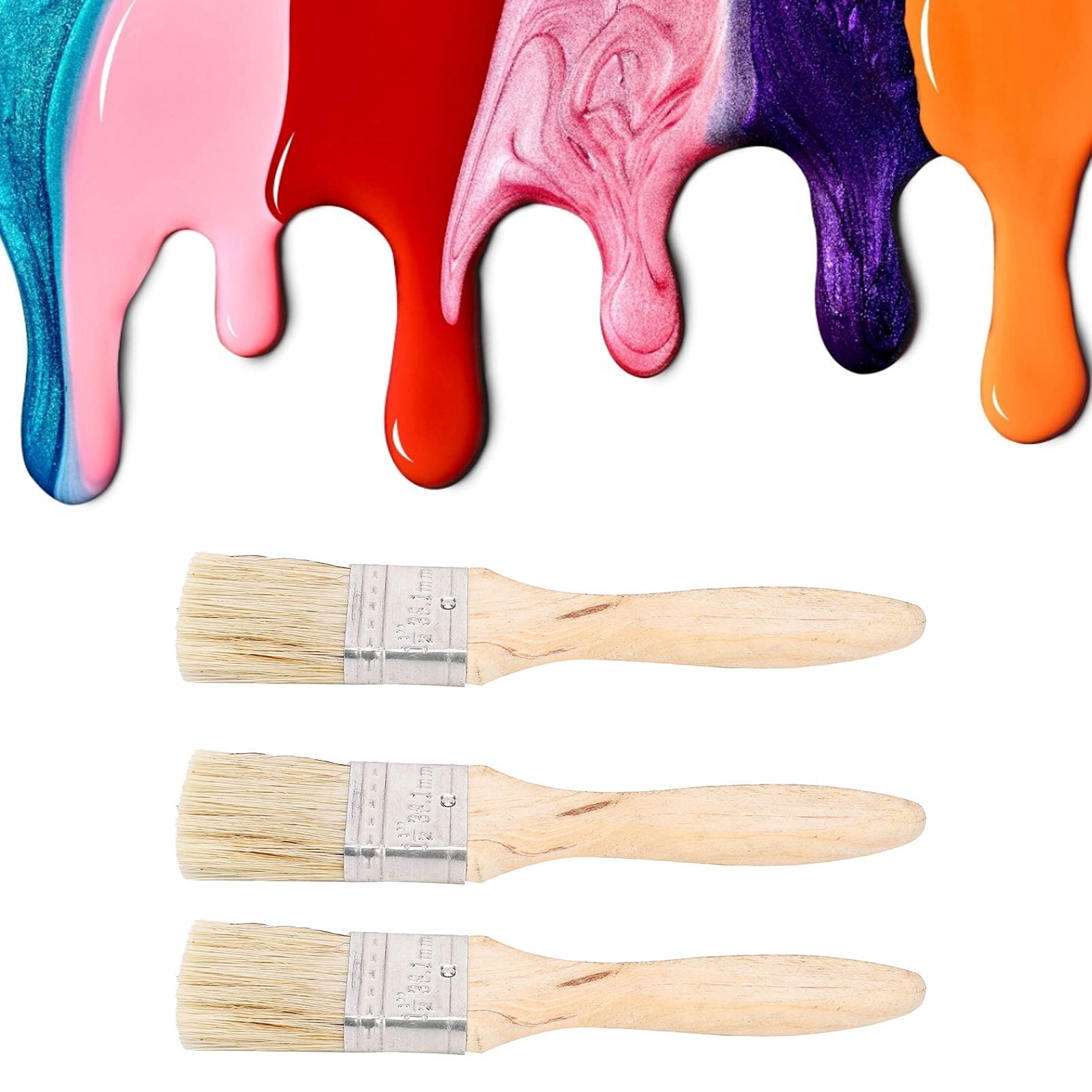 20Pcs 1.5 Inch Premium Paint Brush Set - High Absorption Artist Brushes for Crevice Cleaning, Wall Painting & DIY Crafts - Perfect for Home Decor, Art Projects & Professional Use
