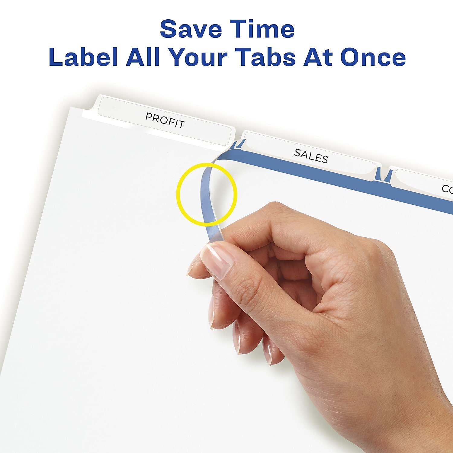 Avery Index Maker Clear Label Unpunched Divider - AVE11442 | Organize Files & Documents for Office, School, and Home Use