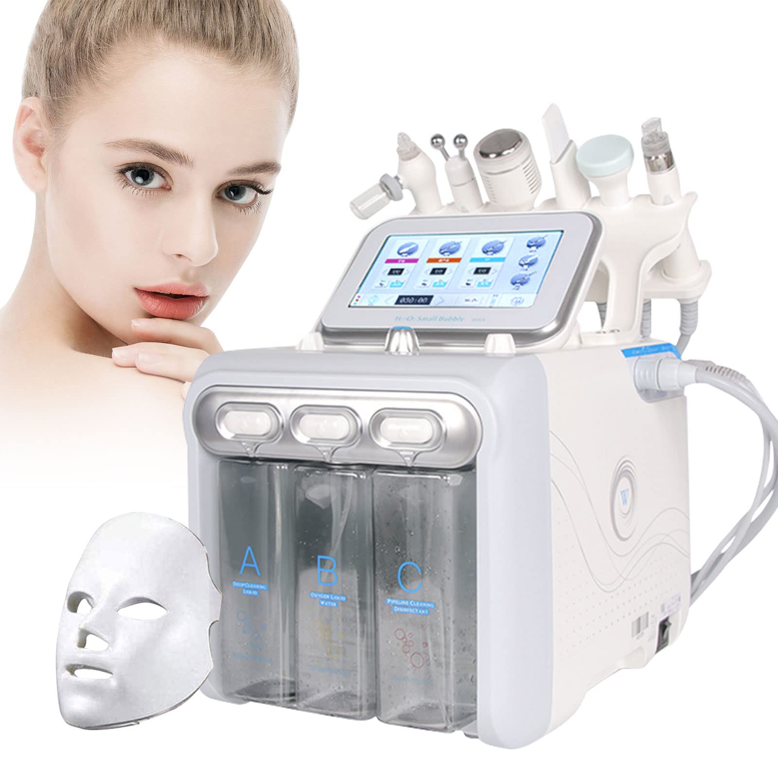 7-in-1 Professional Hydro Oxygen Facial Machine - Multifunctional Vacuum Face Sprayer & Hydro Water Oxygen Jet Peel for Deep Skin Cleaning | Perfect for Beauty Salons & At-Home Skincare Routines