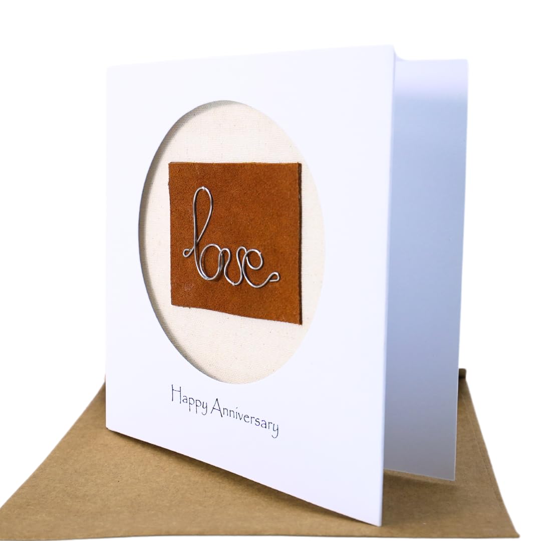 Handmade Steel Iron Wire Love Anniversary Card for Couple - Romantic Valentine's Day & 6th Wedding Anniversary Gift for Wife, Husband, Her or Him | Perfect for Romantic Occasions, Anniversaries & Special Celebrations