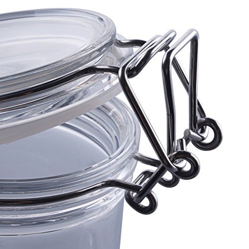 **400ml (12 Oz) Clear Acrylic Storage Jars with Locking Mason Lids – Airtight PET Plastic Kilner-Style Canisters for Kitchen, Pantry & Crafts (Pack of 4) – Perfect for Spices, Coffee, Tea & DIY Organizing**