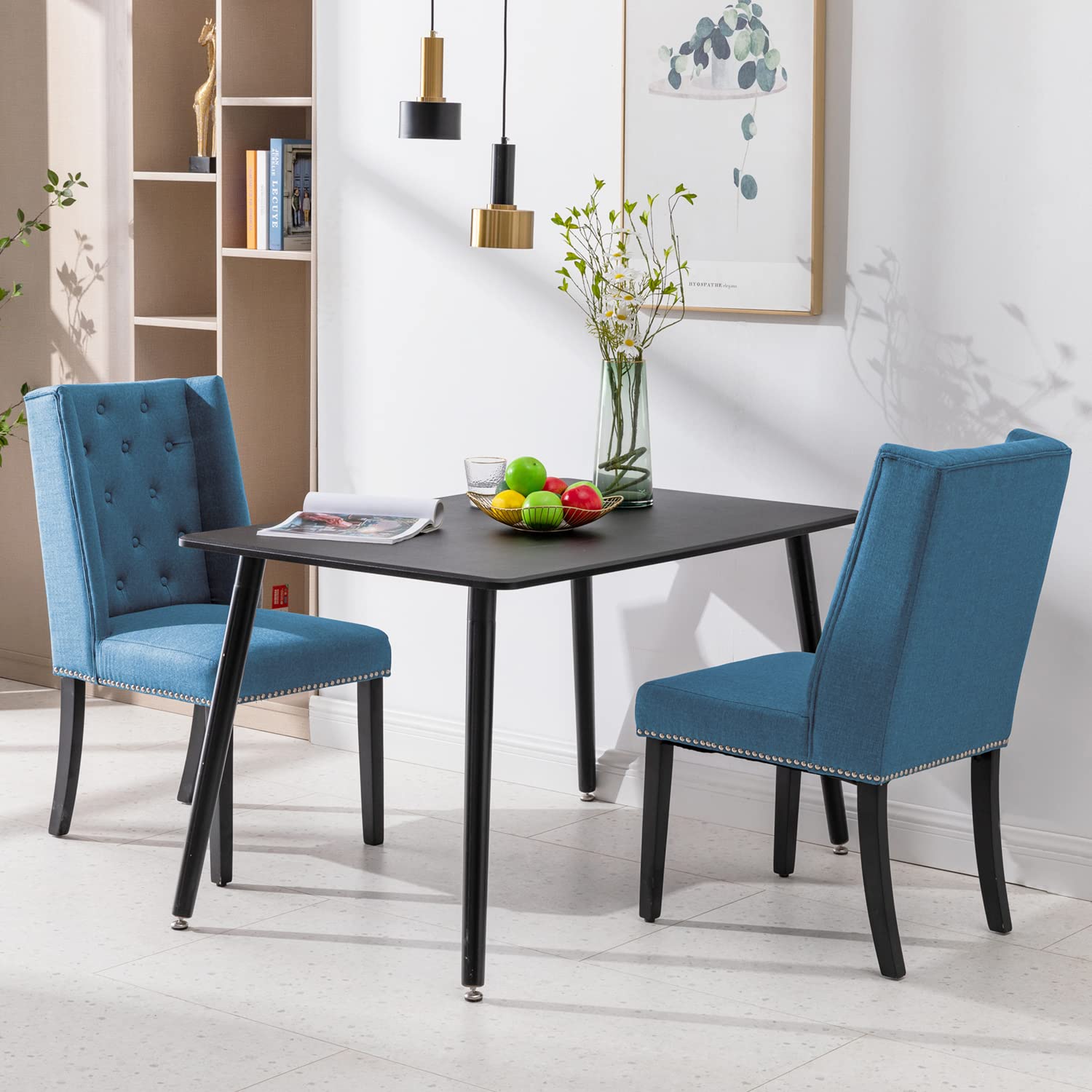 Modern Dining Chairs Set of 2 - Sturdy Kitchen Chairs for Home, Restaurant & Office - Comfortable Side Chairs for Dining Room, Living Room & Kitchen - Perfect for Family Gatherings, Dinner Parties & Small Spaces