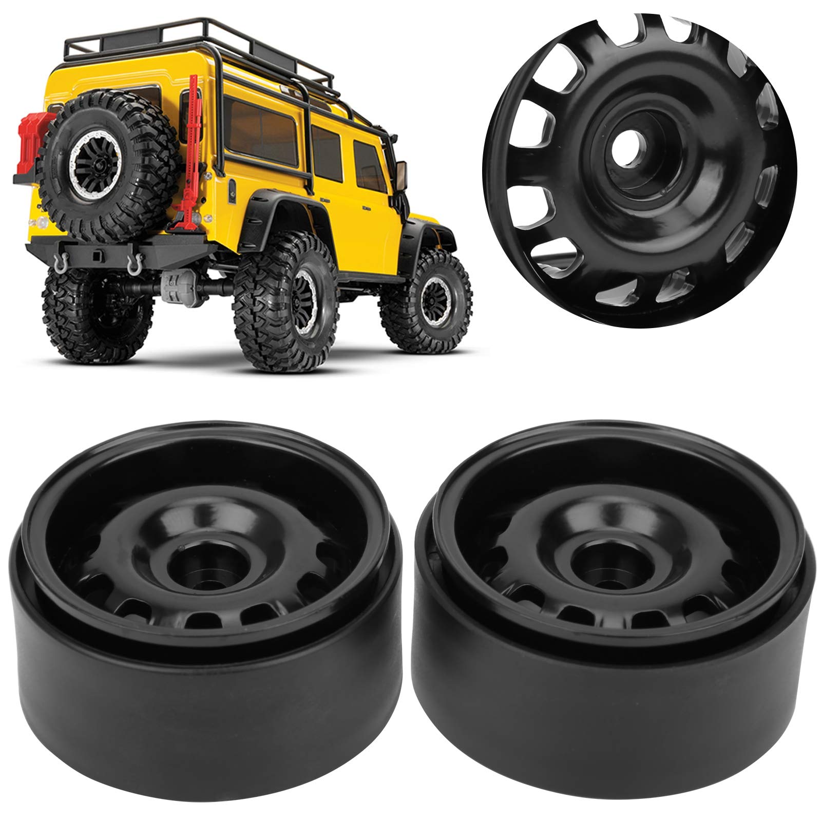 Diydeg RC Crawler Wheel Hub - Heavy Duty Metal Upgrade Parts for AXIAL RC Cars | Durable & Precision CNC Machined | Perfect for Off-Road Crawling, Rock Racing & RC Car Modifications (Black)