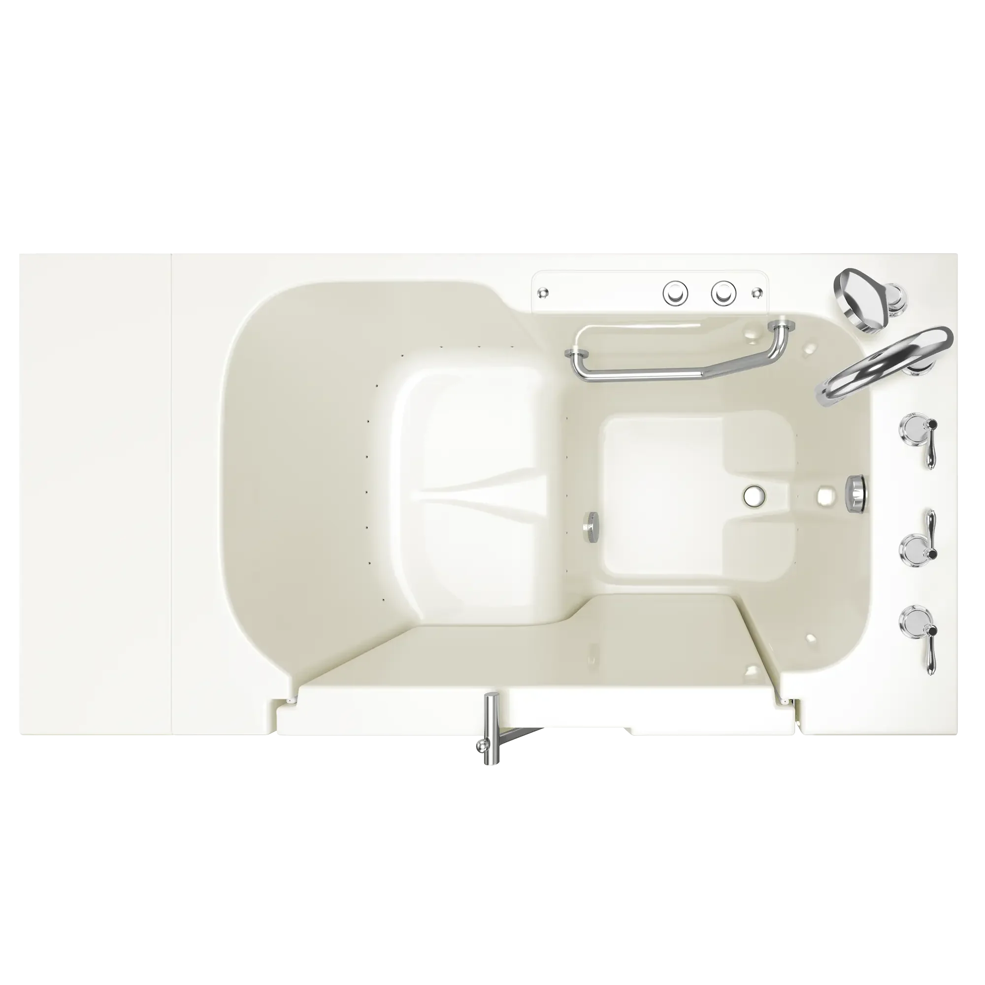 32 x 52 Inch Gelcoat Walk-in Bathtub with Air Spa System & Faucet - Right Hand Drain - ADA Compliant Accessible Tub for Elderly & Mobility Support - Perfect for Relaxation & Hydrotherapy at Home