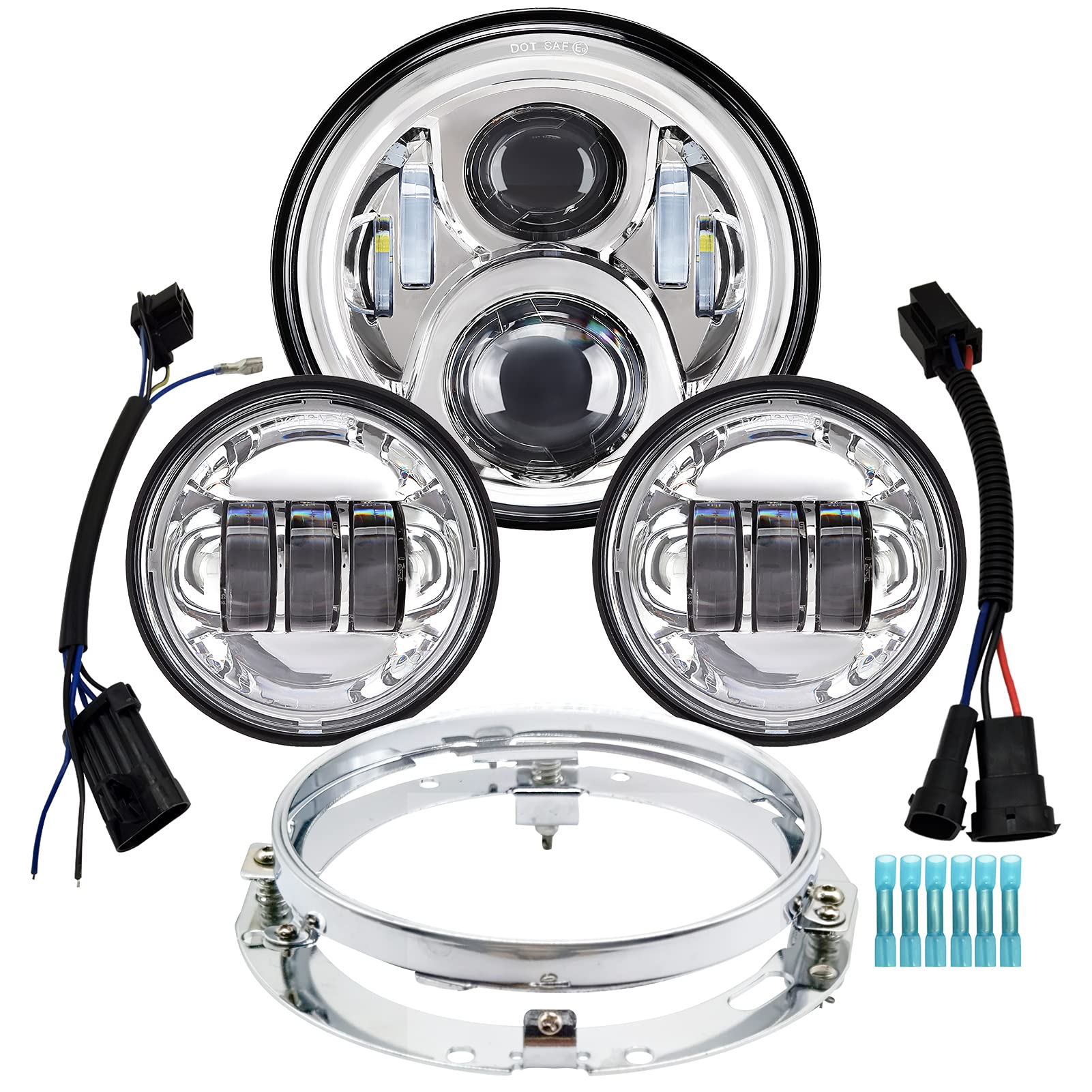 7 Inch Motorcycle LED Headlight with 4.5