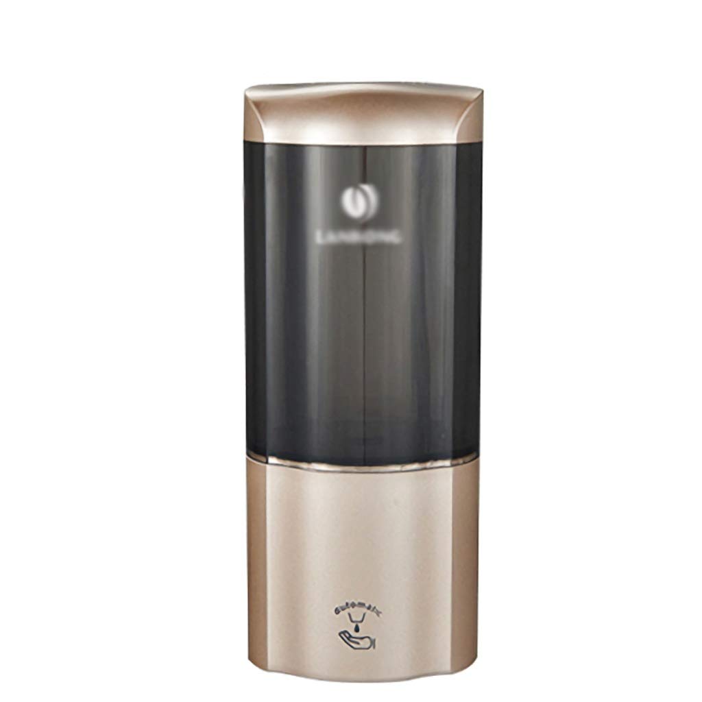 Automatic Touchless Soap Dispenser - Wall Mounted Hands-Free Kitchen & Bathroom Soap Dispenser with IR Sensor - Ideal for Home, Hotel, School, and Public Restrooms (Champagne, Single Head)