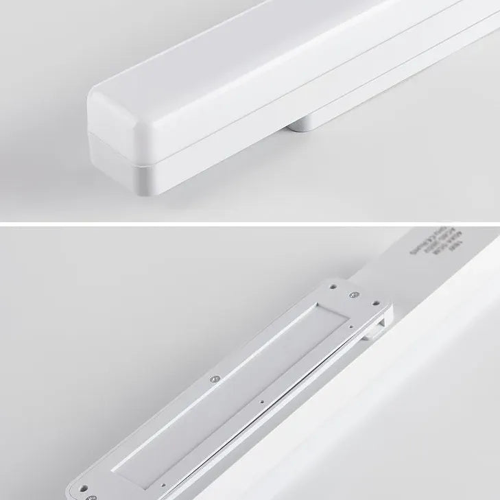 Modern White Rectangular LED Flush Mount Ceiling Light - Energy Efficient Dimmable Lighting for Bedroom, Kitchen, Living Room & Office