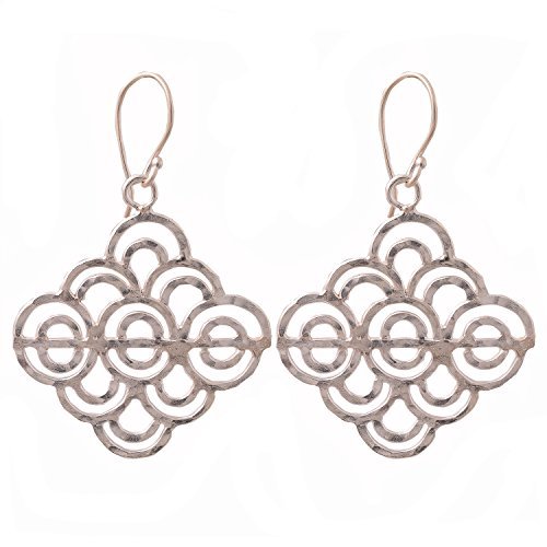 Handmade Karen Hilltribe Pure Silver Square Earrings from Thailand - Perfect for Boho, Ethnic & Festival Fashion