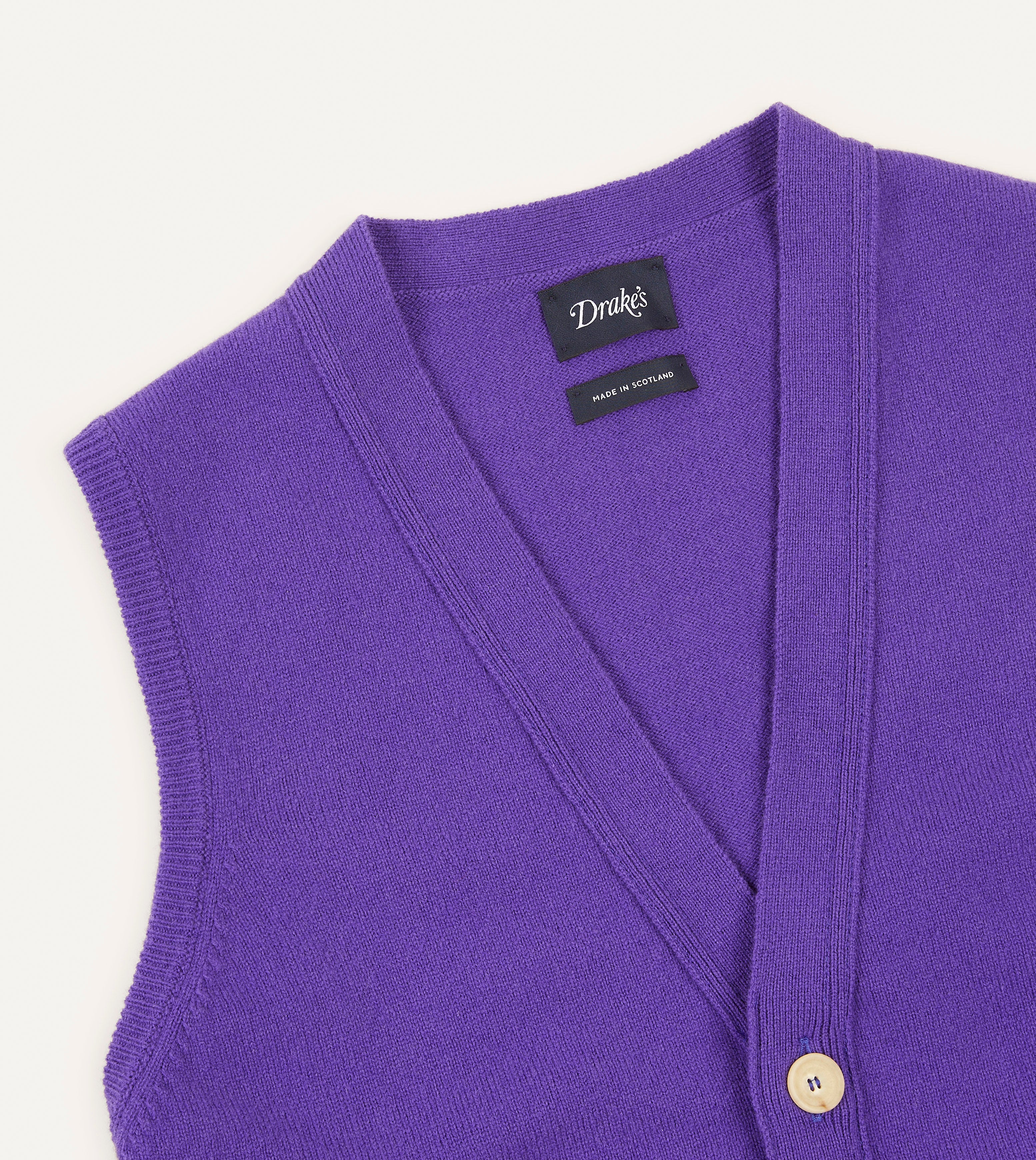 Soft Purple Lambswool Sleeveless Cardigan for Women - Cozy Lightweight Knit Open Front Sweater - Perfect for Layering in Fall & Winter