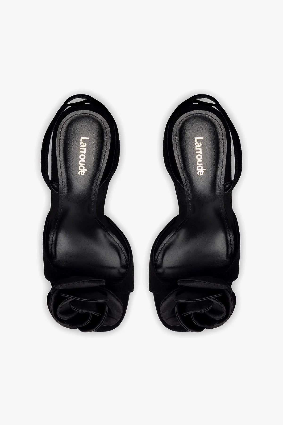 Salma Women's Black Suede & Satin Sandals - Comfortable Summer Casual Shoes for Beach, Vacation & Outdoor Wear