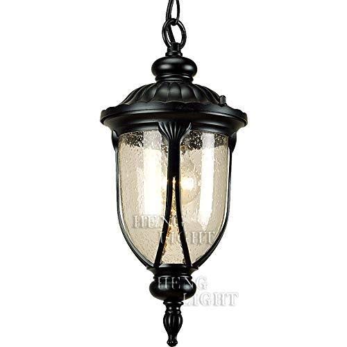 Solar Powered Hanging Lantern - Outdoor Garden Lights with E27 Socket, Waterproof Ceiling Pendant Lamp for Balcony, Corridor, Courtyard, Gazebo & Grape Rack | Decorative Chandelier Lighting for Patio, Villa & Backyard Parties