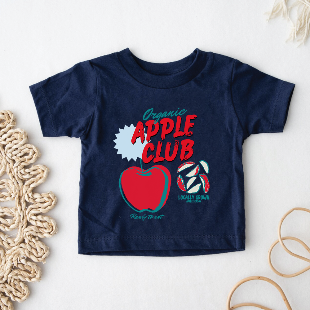 Apple Club Kids Graphic T-Shirts - Fun & Stylish Cotton Tees for Boys & Girls - Perfect for School, Playdates & Family Outings