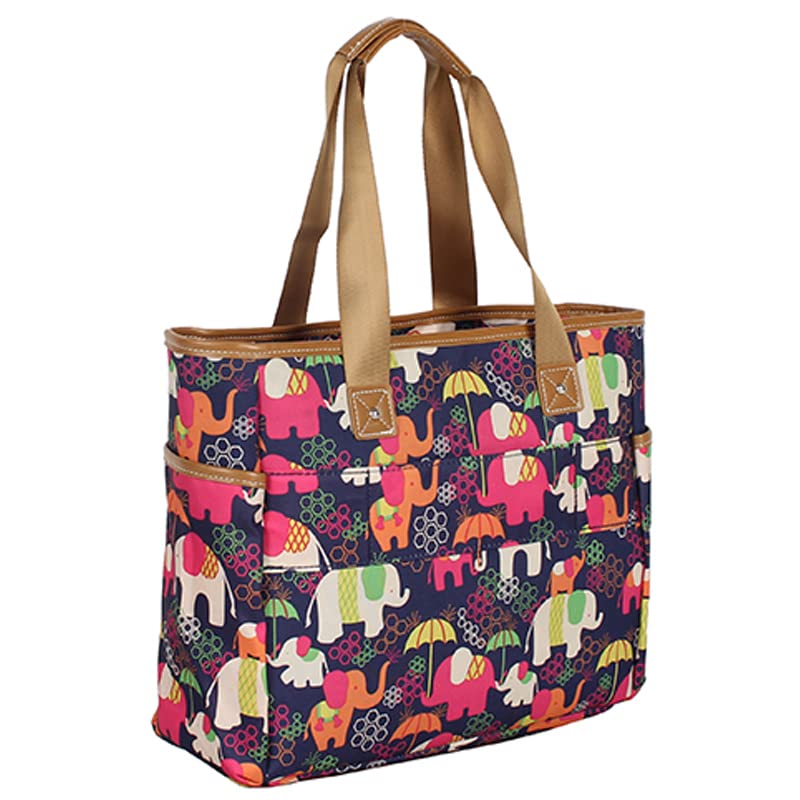 Lily Bloom Floral Print Handbag for Women - Large Capacity Tote Satchel Shoulder Bag - Perfect for Work, Travel & Everyday Use