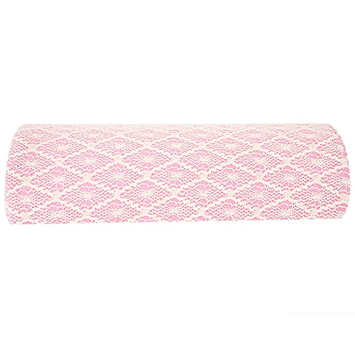 Soft & Comfortable Hand Cushion for Manicures - Pressure Relief Nail Cushion for Home & Salon Use (Pink Lace Design) - Perfect for Nail Art, Pedicures & Hand Massage