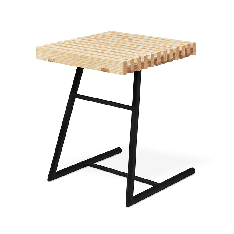 Modern Wooden Transit End Table - Small Side Table for Living Room, Bedroom, or Office - Perfect for Coffee, Books, and Decor
