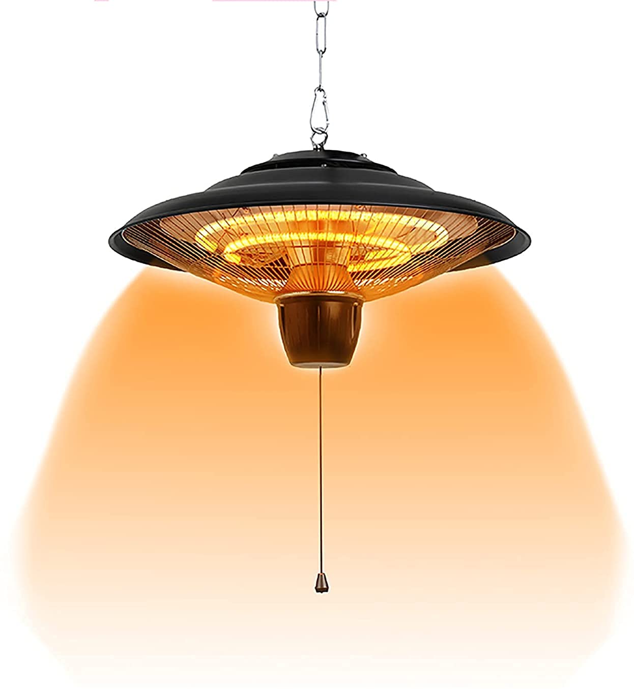Haieshop 1500W Outdoor Infrared Patio Heater - Hanging Electric Heater for Patio, Deck & Garden - Perfect for Christmas, Easter, Halloween & Thanksgiving Decorations - Weatherproof & Energy Efficient Outdoor Heating Solution