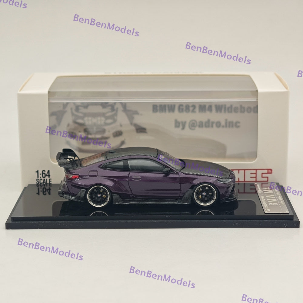 1/64 Scale STREET WARRIOR SW BMW M4 Purple Diecast Model Car - Limited Edition Collectible for Display, Racing Games & Car Enthusiasts