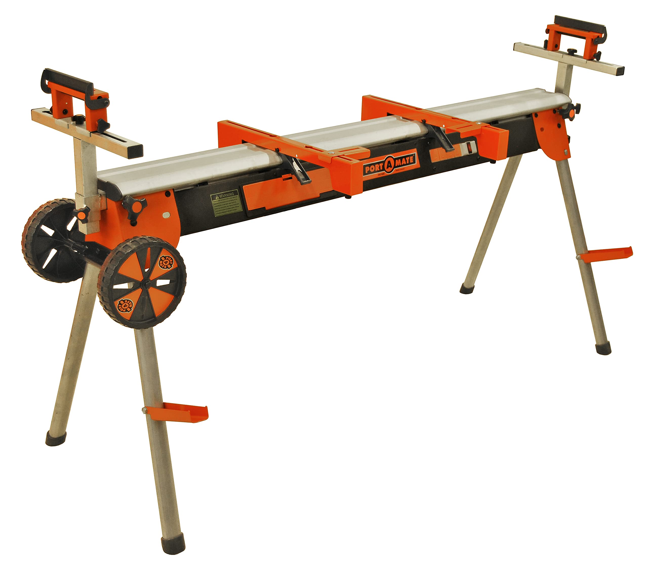 Bora PM-7000i Heavy Duty Folding Miter Saw Stand with Wheels - Contractor Grade Portable Workbench with Quick Attach Mounts for Woodworking, Construction & DIY Projects