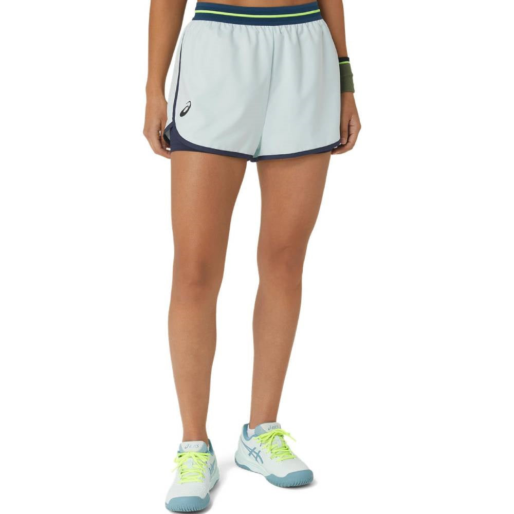ASICS Women's Match Running Shorts - Lightweight Athletic Shorts for Women in Blue - Perfect for Jogging, Gym Workouts & Casual Wear