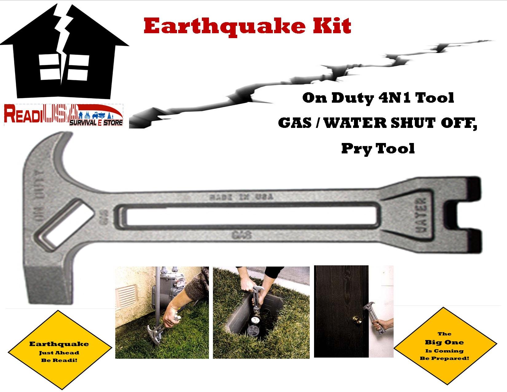 4-in-1 Emergency Gas Shut Off Tool - Earthquake & Hurricane Survival Kit - Fire & Flood Rescue Wrench - Disaster Preparedness Essential for Home Safety - Perfect for Emergency Kits, Car Safety & Natural Disaster Preparedness