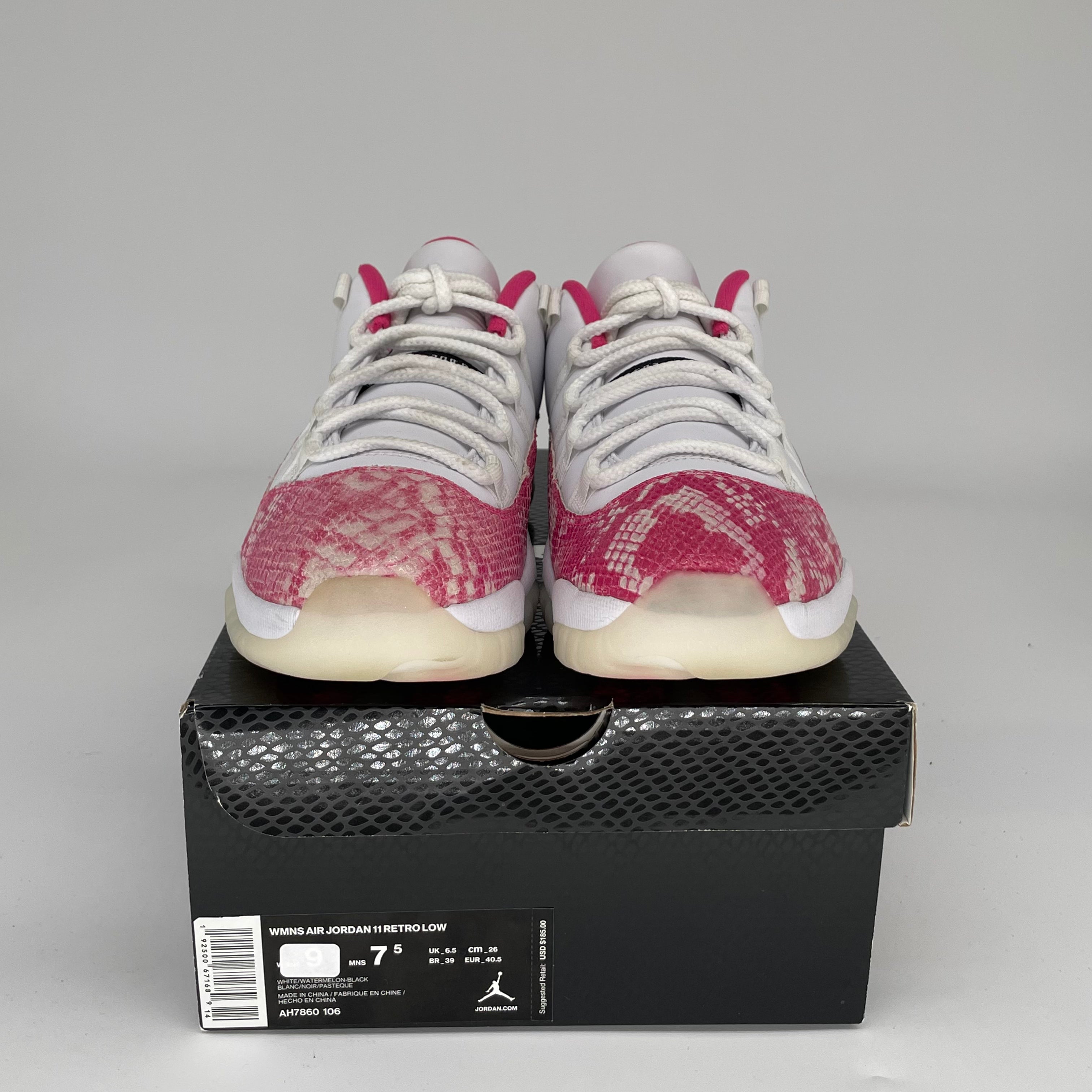 AIR JORDAN 11 LOW Women's Sneakers - Pink Snakeskin (Size 7.5/9W) AH7860-106 | Basketball Shoes for Women, Casual Streetwear & Gym Workouts