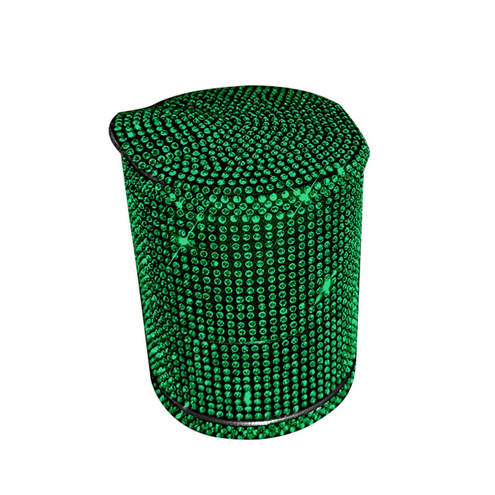 Bling Rhinestone Car Cup Holder Ashtray - Smokeless Portable Car Cigarette Ashtray with LED Light, Multi-Purpose Car Trash Can for Smoking - Perfect for Car, Home & Travel Use