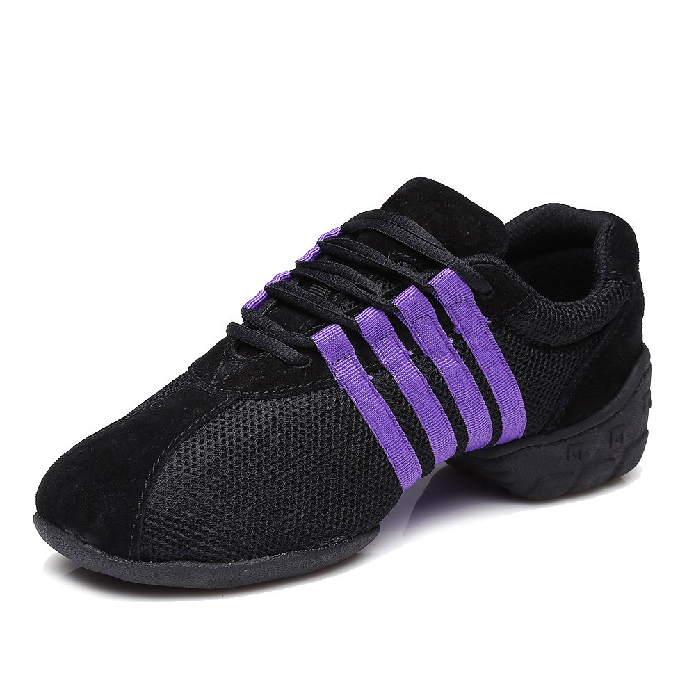 Hipposeus Women's Breathable Jazz Dance Sneakers - Lightweight Modern Fitness Shoes for Dance & Workout - Perfect for Jazz, Ballet, Gym & Casual Wear (Model P28H)