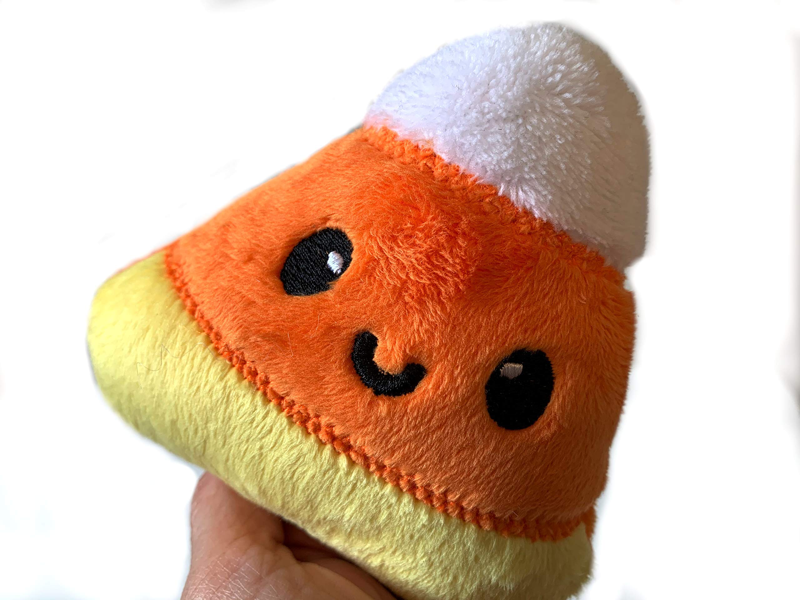 Cute Candy Corn Plush Toy - Soft Kawaii Stuffed Animal for Halloween Decor, Gift & Cuddling | Perfect for Home, Office & Party Decorations