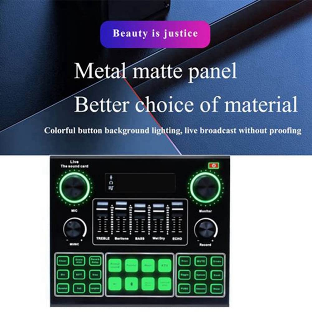 HUPYOMLER V9 Bluetooth Sound Card - USB Headset & Web Radio with Real-Time Audio for Singing, Streaming on Phone & Computer | Perfect for Karaoke, Podcasting & Live Broadcasting