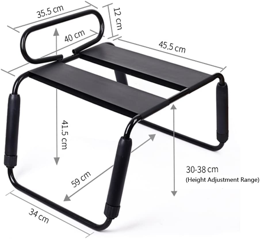 Adjustable Sex Stool - Multifunctional Weightless Sex Chair for Couples & Women, Bounce Support with Handles (Black) - Perfect for Bedroom, Spice Up Intimacy & Enhance Pleasure