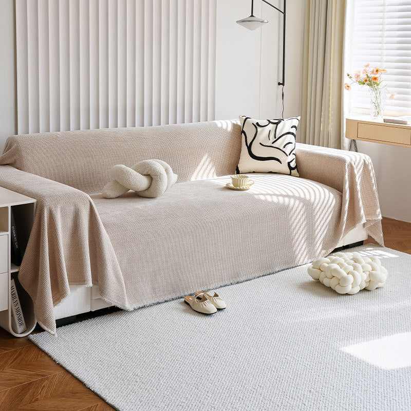 Classic Weave Sofa Cover - Stretchable Furniture Protector for Couches, Loveseats & Sectionals - Perfect for Pets, Kids & Everyday Use - Home Decor Living Room Essentials