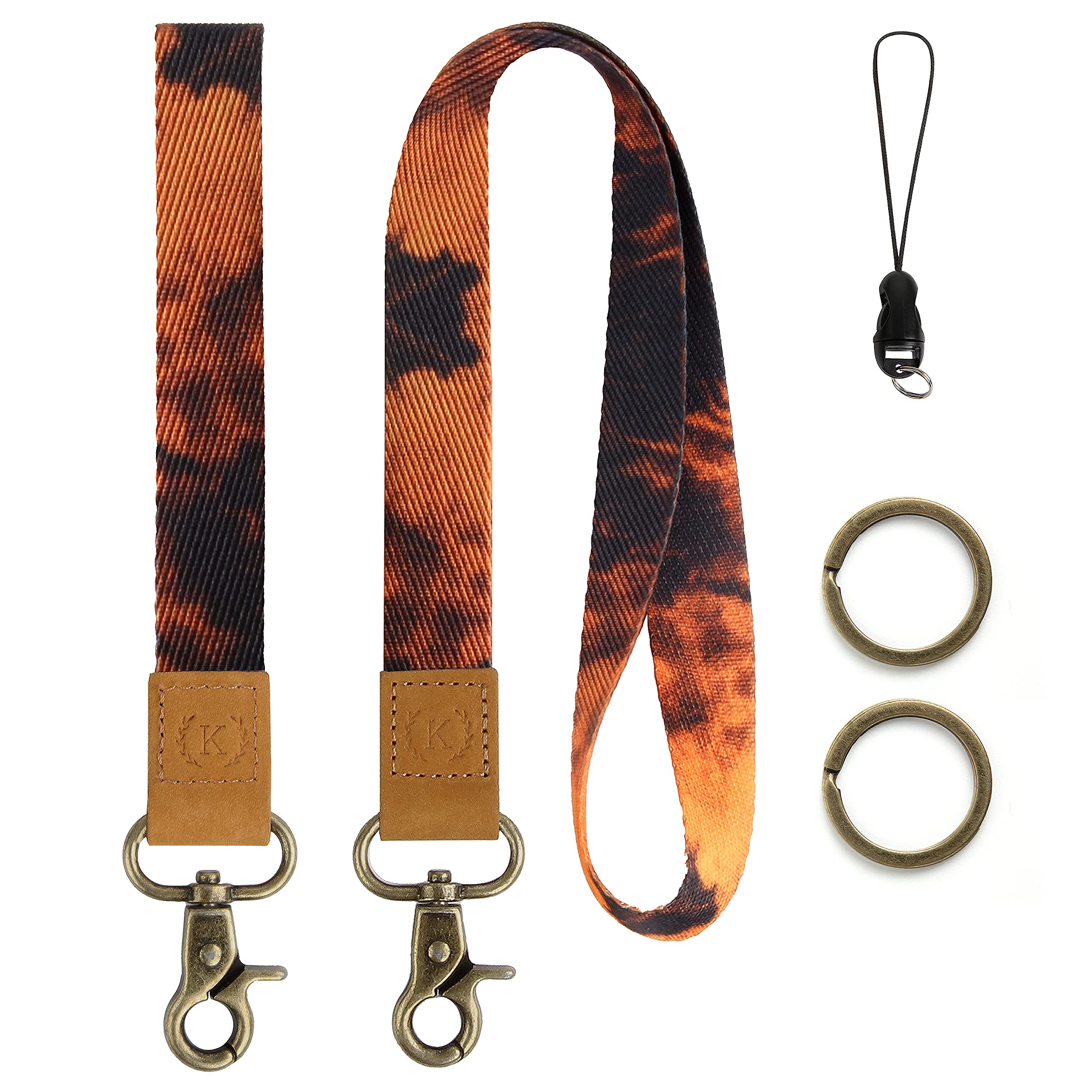 Stylish Lanyard Set for Keys & ID Badge - Soft Durable Polyester - Office & Travel Use