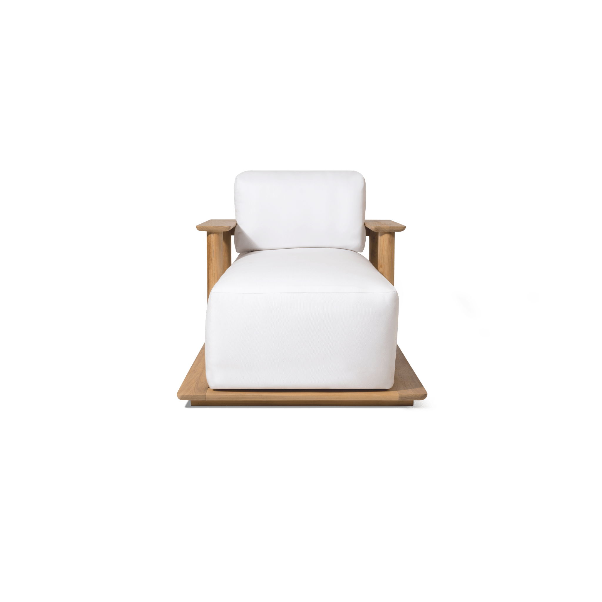 Premium Newport Teak Fixed Chaise Lounge - Durable Outdoor Patio Furniture for Poolside, Garden & Backyard Relaxation
