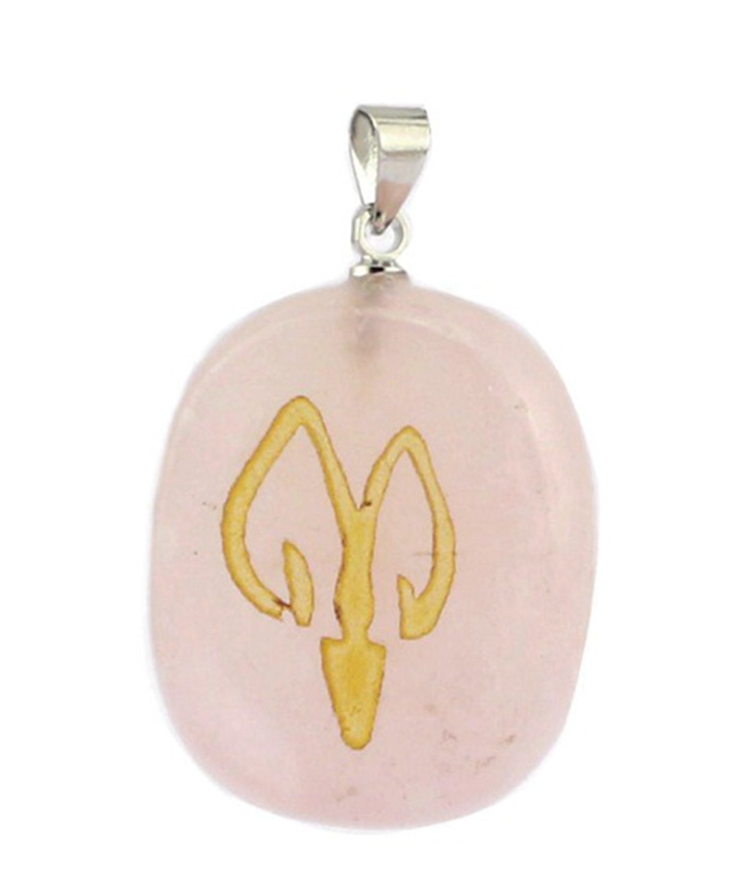 Natural Polished Rose Quartz Healing Stone - Chakra Balancing Zodiac Pendant Necklace for Meditation, Energy Healing & Spiritual Protection