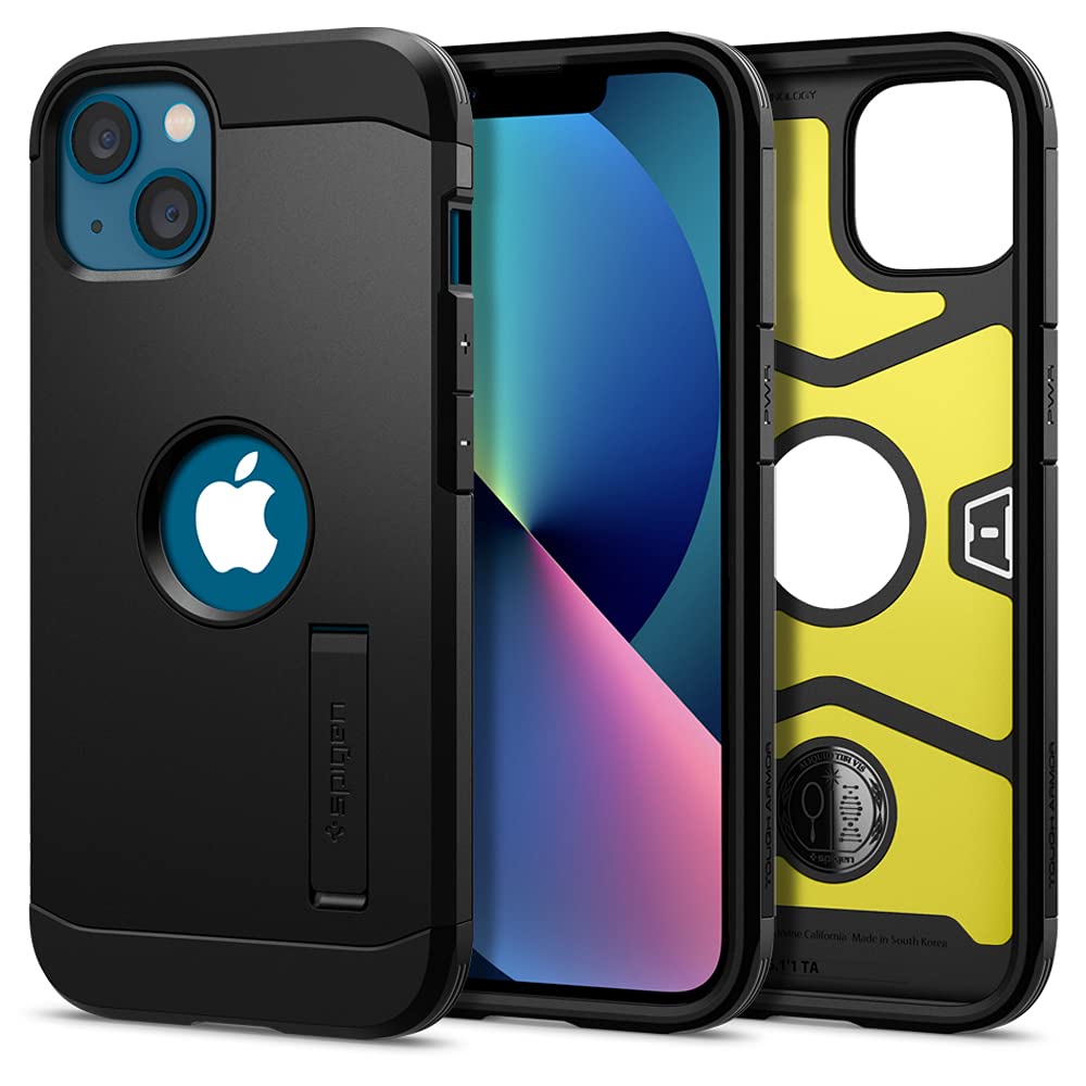 Spigen Tough Armor iPhone 13 Case (2021) - Extreme Protection Tech, Shockproof & Slim Design - Perfect for Outdoor Activities, Work & Daily Use - Black
