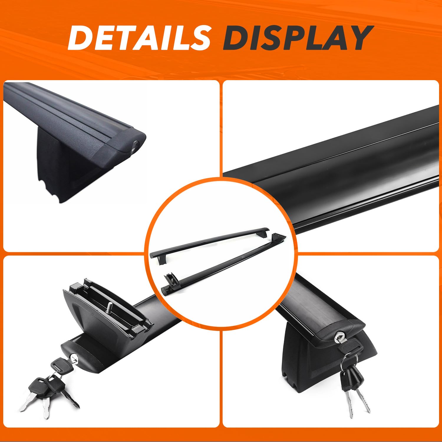 Upgraded Aluminum Roof Rack Cross Bars for Jeep Grand Cherokee 2011-2021 - Heavy Duty Cargo Carrier for Kayak, Bike, Snowboard & Canoe - Perfect for Outdoor Adventures & Road Trips
