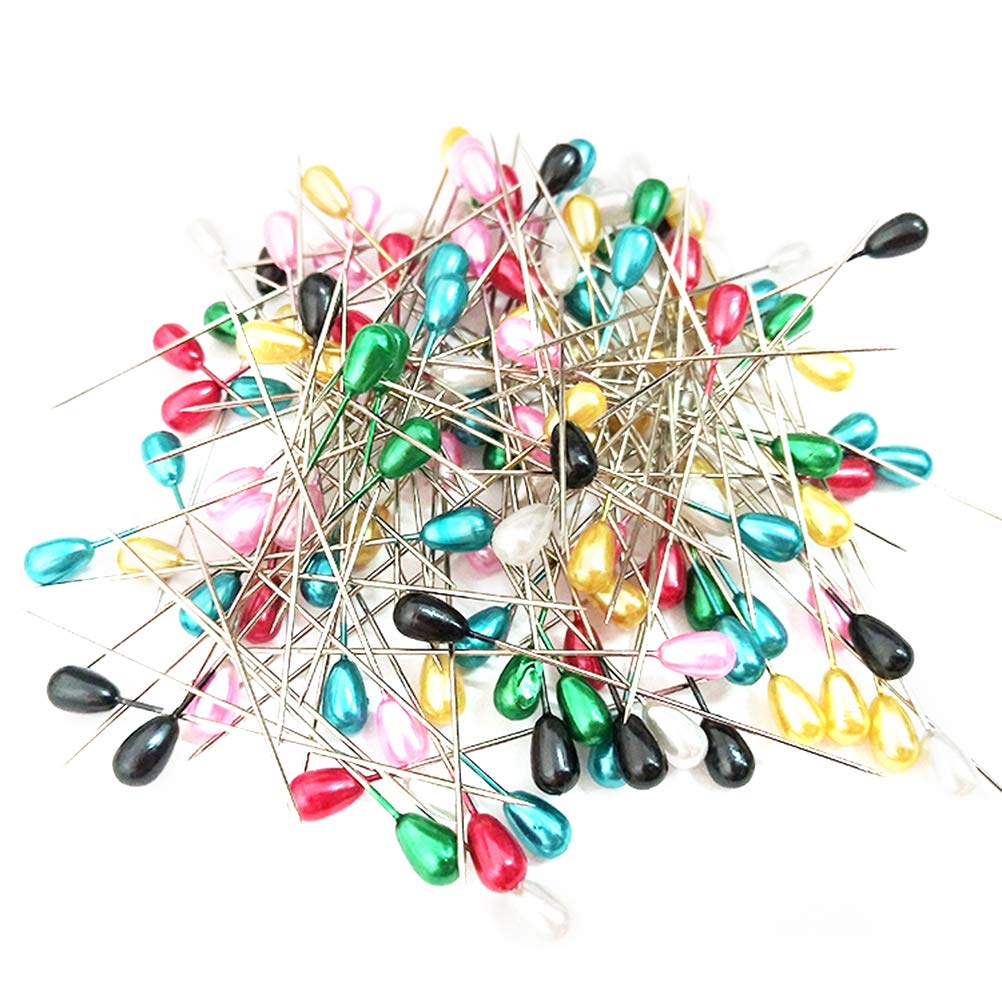 Artibetter 288pcs Colorful Pearl Head Sewing Pins - Stainless Steel Teardrop Needles for DIY Jewelry Making, Dressmaking & Craft Projects - Perfect for Corsages, Fabric Art & Home Decor