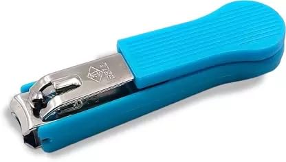 Premium Stainless Steel Nail Clippers for Men & Women - Sharp Toenail & Fingernail Clippers with Ergonomic Plastic Grip (Multicolor, Pack of 1) - Perfect for Travel, Home & Salon Use