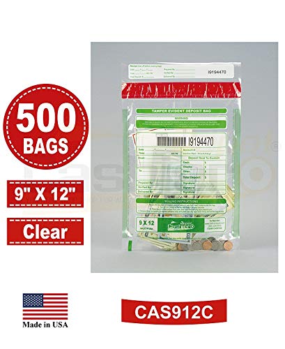 500 Tamper Evident Bank Deposit Bags 9