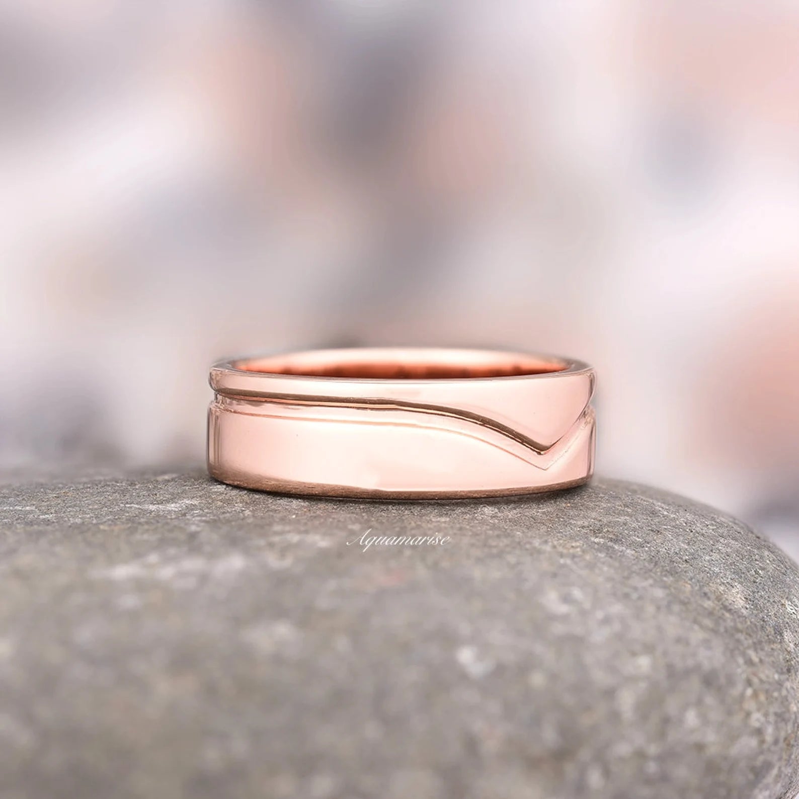 Hexagon Morganite Couples Ring - 14K Gold Plated Wedding Band for Women & Men, Romantic Anniversary Gift for Her/Him, Perfect for Engagements, Weddings & Special Occasions