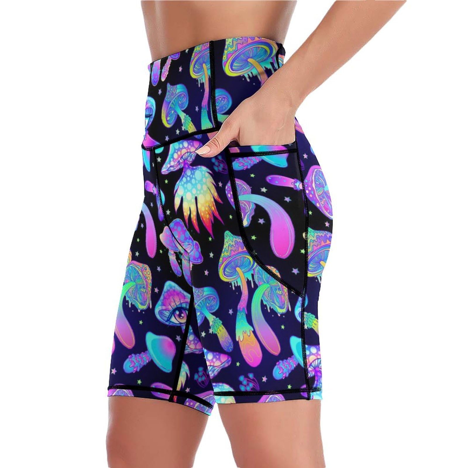Women's High Waist Biker Shorts with Pockets - Workout Running Yoga Shorts for Women - Perfect for Gym, Cycling & Lounge Wear