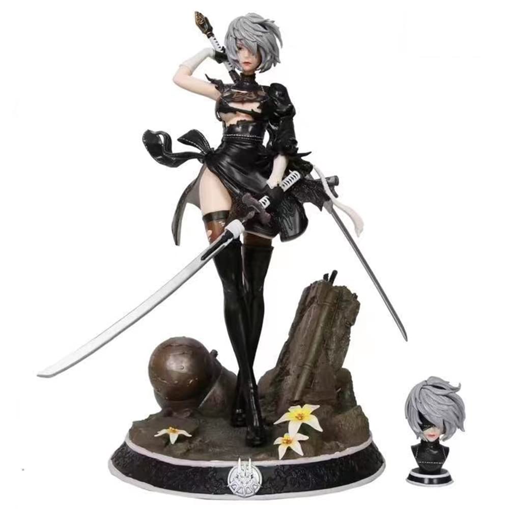 Nier: Automata 2B PVC Statue - Yorha No. 2 Type B Anime Figure Collectible Model Toy | Perfect for Anime Fans & Video Game Collectors | Display for Home, Office, or Gaming Room Decor