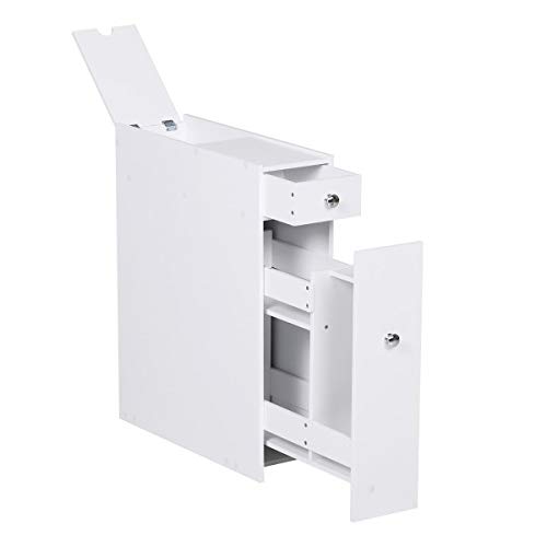 Freestanding Bathroom Floor Storage Organizer with Slide-Out Drawers - Multiple Compartments for Toiletries, Cleaning Supplies & Bathroom Accessories - Perfect for Shower Caddies, Small Bathroom Organization & Clutter-Free Storage