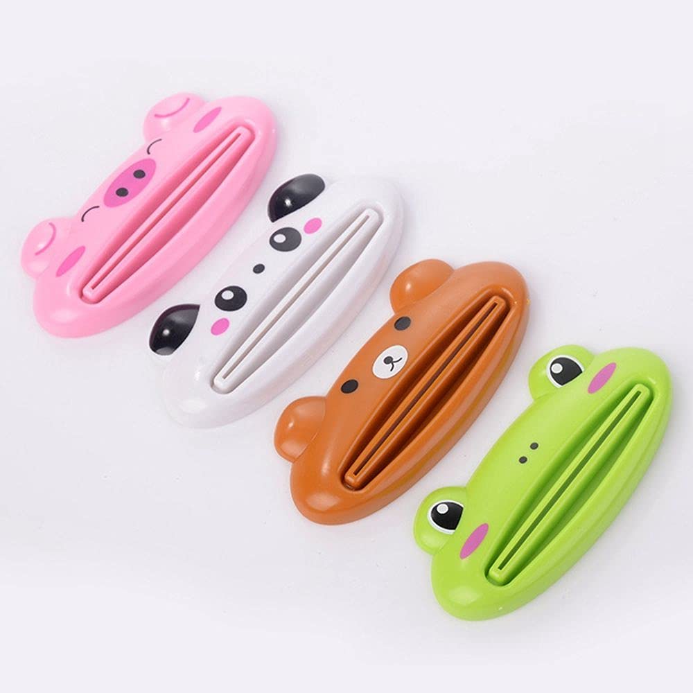 Plastic Toothpaste Tube Squeezer & Roller Dispenser - Cute Panda Design for Home & Travel Bathroom Organization - Perfect for Kids, Camping, and Space-Saving Storage
