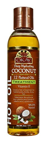 Okay Coconut Hot Oil Treatment for Hair - 2 Pack | Deep Conditioning, Repair & Shine | Perfect for Dry, Damaged & Curly Hair at Home or Salon
