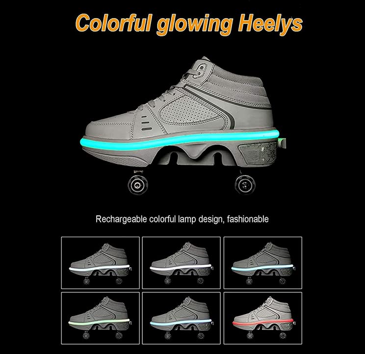 Women's 2-in-1 Automatic Invisible Pulley Roller Skates - Convertible Skating Shoes for Kids, Students & Adults | Outdoor Sports, Fitness & Fun Rollerblading