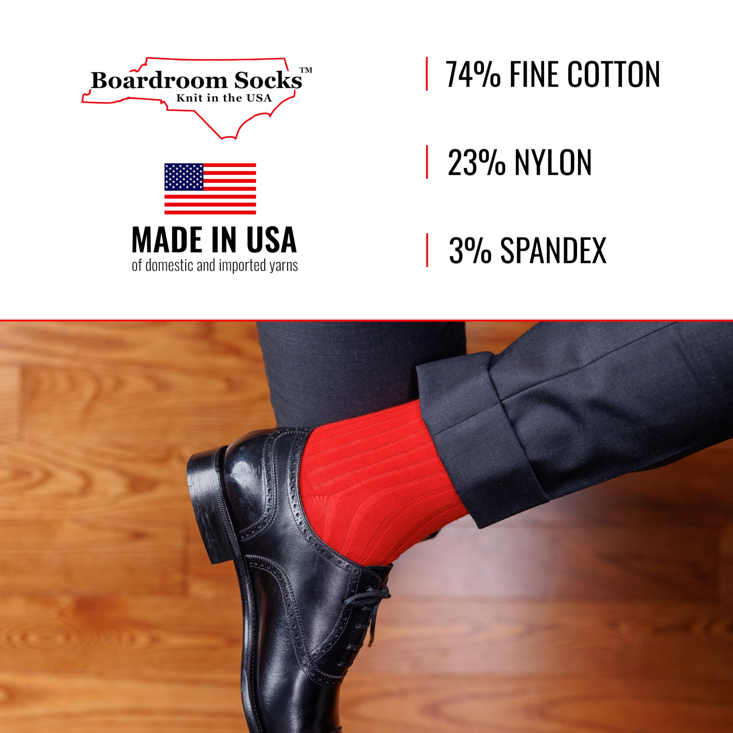Premium Cotton Dress Socks for Men - Knee High & Over The Calf Formal Socks - Business, Office & Wedding Attire - Boardroom Socks Collection